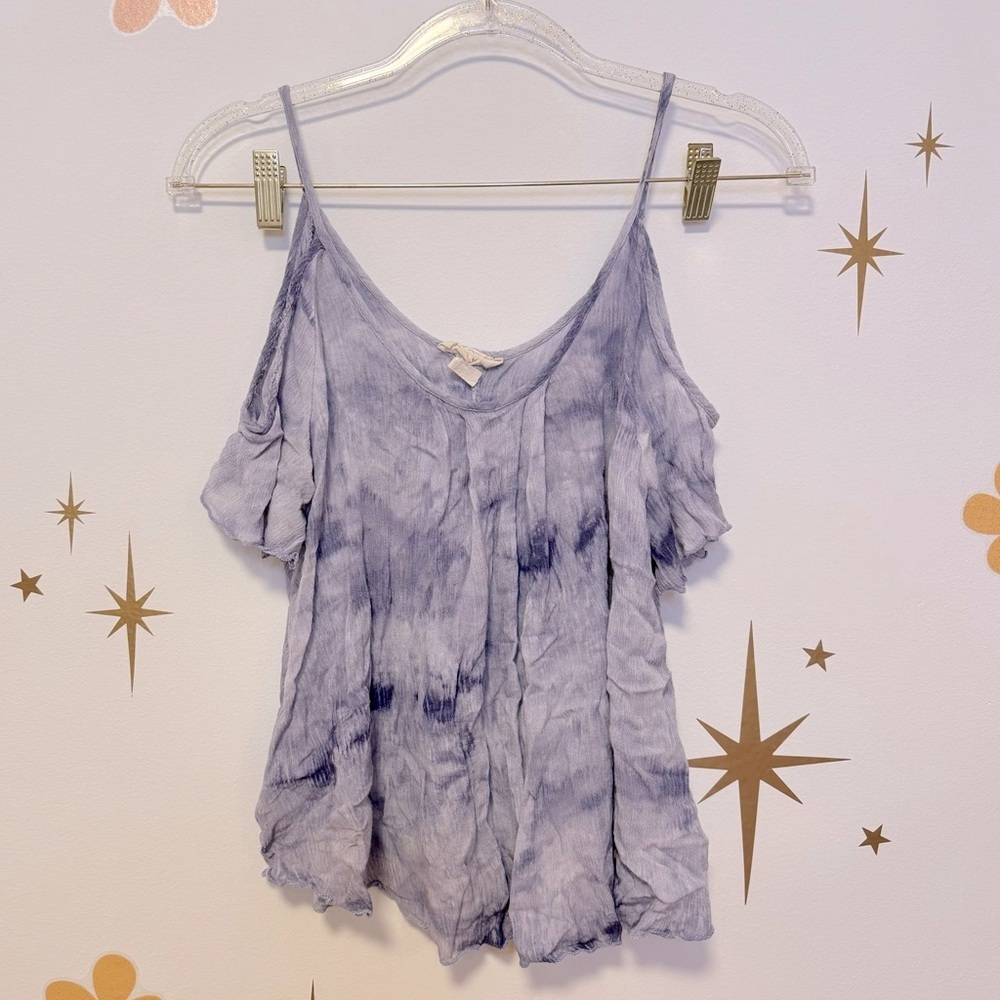 Tie Dye Women’s Cold Shoulder Top